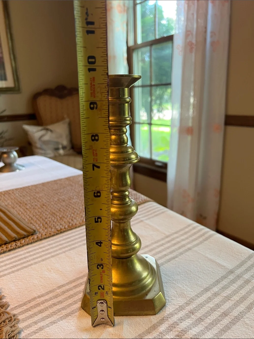Vintage Solid Brass Candlestick Holder.
